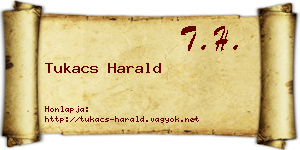 Tukacs Harald névjegykártya